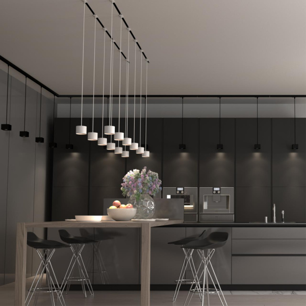 Св-к трековый,провод 1.2м IP20 LED 4000К 12W 220V черный PATERA B NOVOTECH