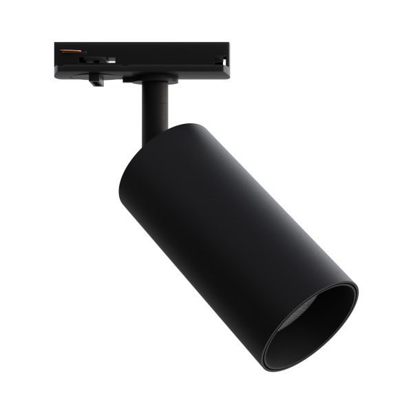 25-02 Светильник светодиодный, трековый, однофазный, 10Вт, 230В/50Гц, 800лм, 4000К, 35°, IP20, Φ52х105х160мм, черный, алюминий, с адаптером Apeyron