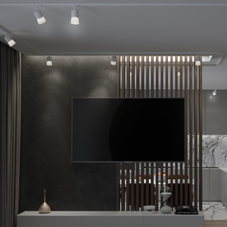 Св-к трековый однофазный двухжильный (универсальный) IP20 GU10 9W 220V ELINA белый NOVOTECH