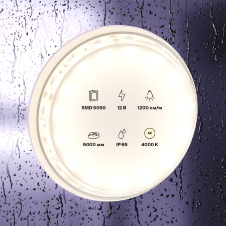 Лента светодиодная 12В 5050 14,4Вт/м 60LED/м 4000K 5м IP65 Technical Maytoni