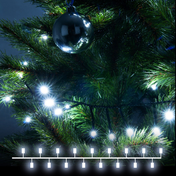 Гирлянда нить "Мишура" белый 5м IP20 (400-004 белый) Eurosvet