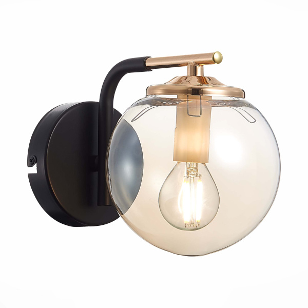 Бра Черный/Янтарный E14 1*40Вт SLE106901-01 EVOLUCE