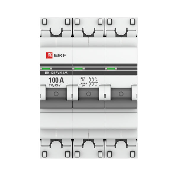 Выключатель нагрузки 3П 100А ВН-125 PROxima EKF