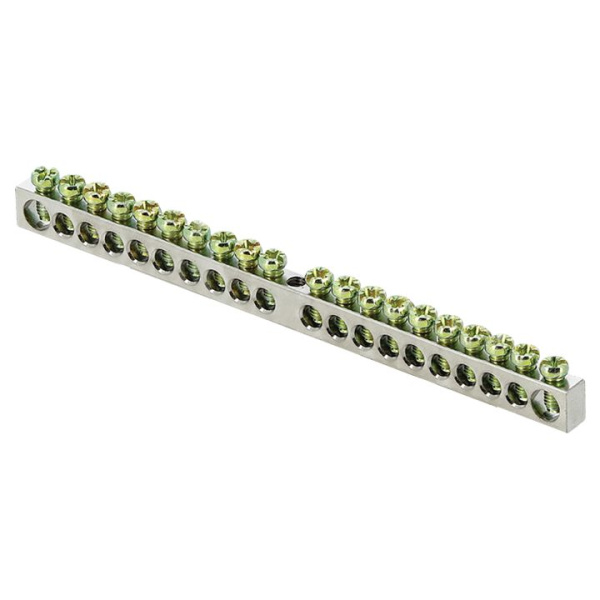 Шина PEN "ноль-земля" (6x9мм) 20 отв, цинк крепеж по центру PROxima EKF