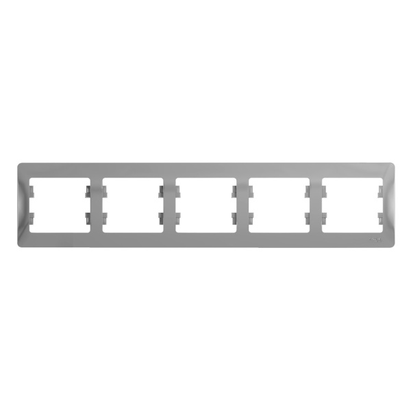 GLOSSA  Рамка горизонтальная 5-м . алюминий IP20 Schneider Electric