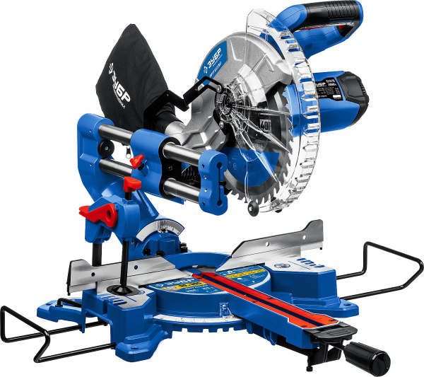 Профессионал ППТ-255-П пила торцовочная с протяжкой, d 255 х 30 мм, 2000 Вт ЗУБР
