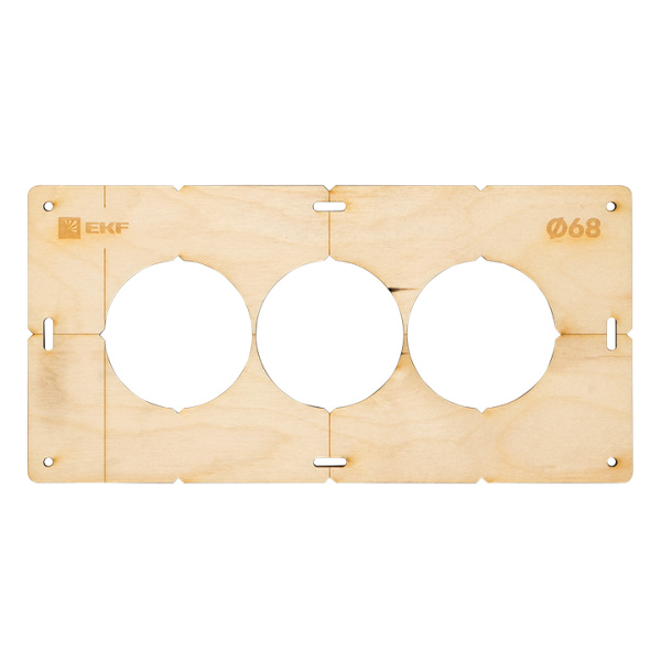 Шаблон для подрозетников c 3 отв, диам, 68 мм Expert EKF