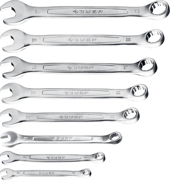 Набор комбинированных гаечных ключей 8 шт, 6 - 17 мм, (C) ЗУБР