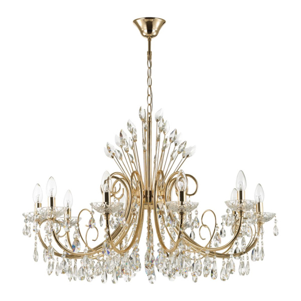Люстра E14 10*40W VERSIA золотой/хрусталь ODEON LIGHT