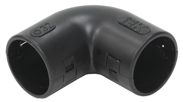 Поворот открывающийся на 90град CI32G черный (5шт/компл) IEK