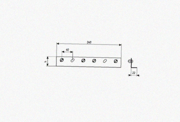 Соединитель лотковый замковый СЛЗх85 УХЛ1, оцинкованный лист, S1,0