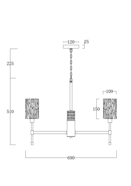 Люстра 6*E14 60Вт Хром IP20 Elsa FR5133PL-06CH Freya