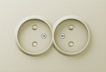 Donel A07 шампань накладка для розетки 2-й без заземления, со шторками 16A 250 В~,серия DB