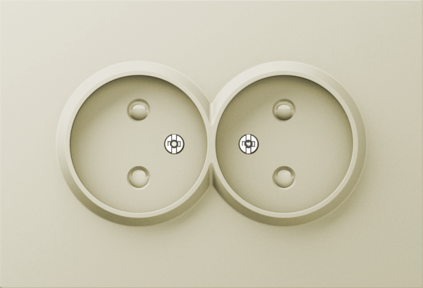 Donel A07 шампань накладка для розетки 2-й без заземления, со шторками 16A 250 В~,серия DB