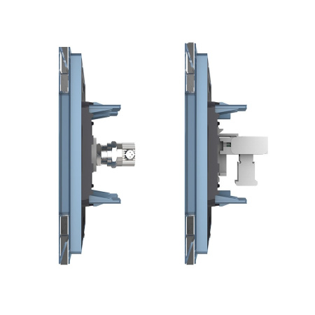 Розетка ТВ/ТЛФ Синяя Livolo