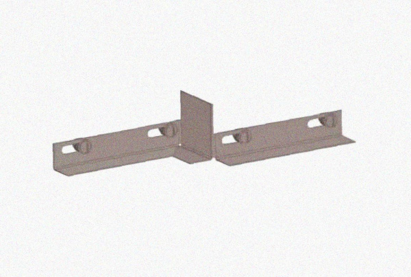 Соединитель-переходник замковый ПУгПЗ 75х50 УТ1,5 (правый), оцинкованный лист, S1,5