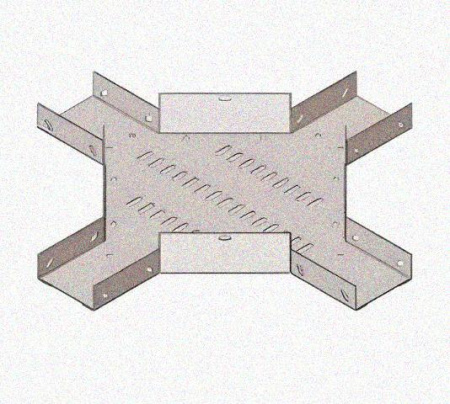 Лоток крестообразный перфорированный КМ 250х50 УТ1,5, оцинкованный лист S1,5