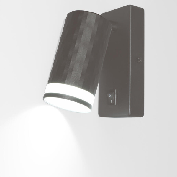 Бра GWL-GU10-M-IP20 Графит С боковым рассеивателем Кирпич General