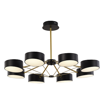 Светильник потолочный Черный, Золотистый/Черный LED 8*10Вт SLE6005-402-08 EVOLUCE