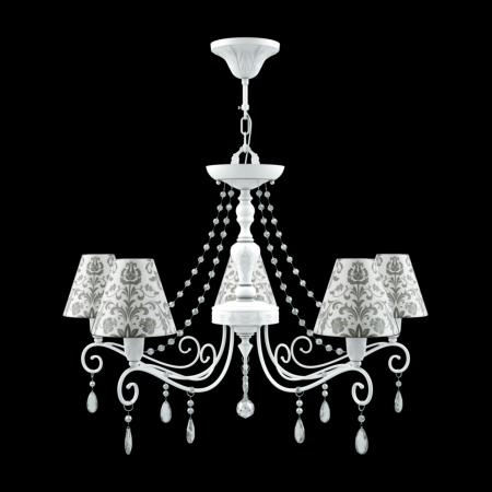 Люстра 5*E14 40Вт Матовый Белый IP20 Provence 17 E4-05-WM-LMP-O-1-CRL-E4-05-TR-UP Maytoni