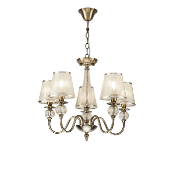 Люстра 5*E14 40Вт Бронза Антик IP20 Inessa FR2685PL-05BZ Freya