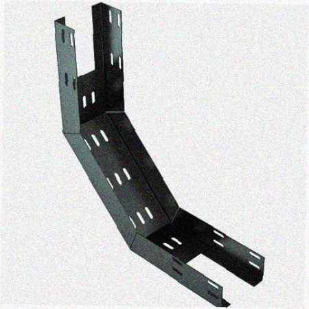 Лоток перфорированный КП 400х100-90 УТ1,5 для поворота трассы вверх на 90, горячее цинкование S1,5