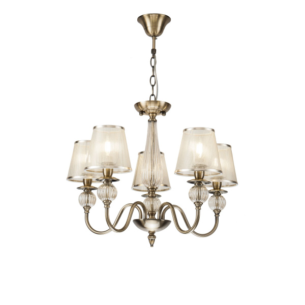Люстра 5*E14 40Вт Бронза Антик IP20 Inessa FR2685PL-05BZ Freya