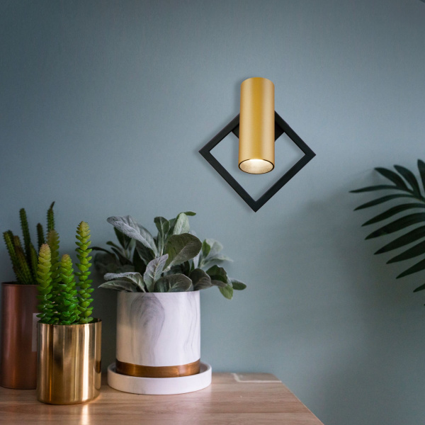 Настенный светильник черный IP20 (20091/1 LED черный / золото) Eurosvet