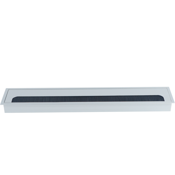 Donel Кабельный громмет (лючок) в стол, 400*80мм, цвет: серебро