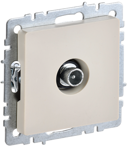 BRITE Розетка TV проходная РТВ10-0-БрКр бежевый IEK