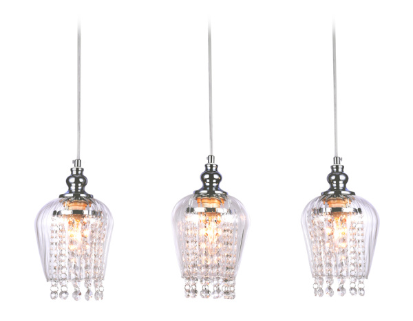 Подвесной светильник со сменной лампой TR3612/3 CH/CL хром/прозрачный E27/3 max 40W 570*140*920 Ambrella Light