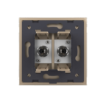 Розетка спутниковая SAT двойная Золотая Livolo
