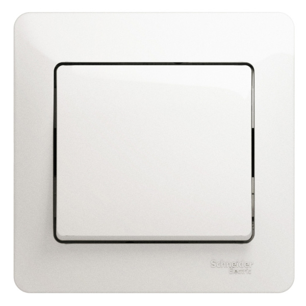 GLOSSA  Выключатель СУ 1-кл. в сборе 10А перламутр IP20 Schneider Electric