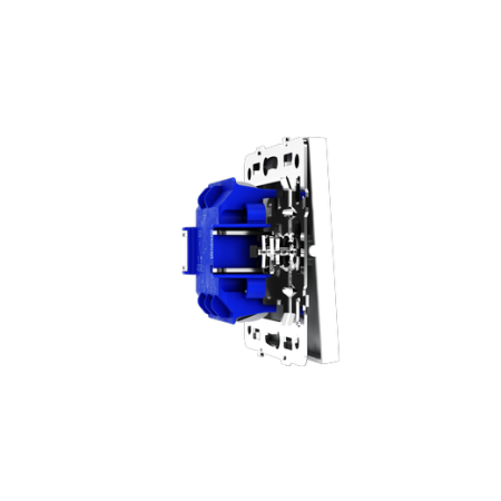 Проходной переключатель встраиваемый Voltum S70 одноклавишный 10А, (белый матовый)