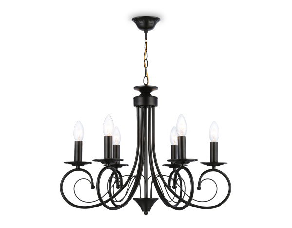 Светильник подвесной TR9612/6 BK черный E14/6 max 40W D560*650 Ambrella Light