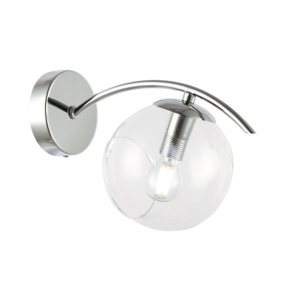 Бра Хром/Прозрачный E14 1*40Вт SLE102601-01 EVOLUCE