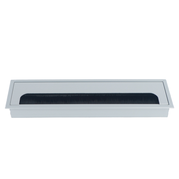 Donel Кабельный громмет (лючок) в стол, 280*80мм, цвет: серебро