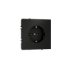 Розетка встраиваемая Voltum S70 с заземлением 16А, (черный матовый)