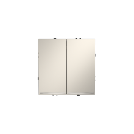 Проходной переключатель встраиваемый Voltum S70 двухклавишный с подсветкой 10А, (кашемир)