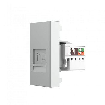 Розетка компьютерная RJ-45 серая (механизм) Livolo