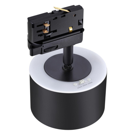 Трехф.трек.св-к с перекл.цв.темп.IP20 LED 3000К/4000К/6000К 12W вниз+3W вверх черн GIRO NOVOTECH