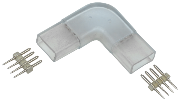 Коннектор угловой 5шт RGB 14мм (разъем-разъем) IEK