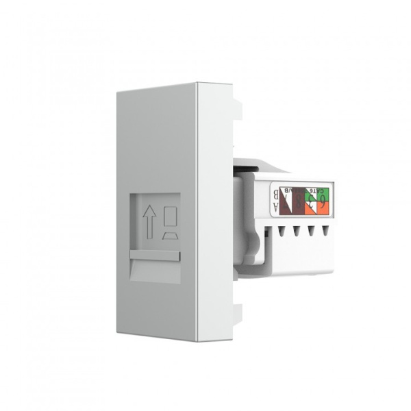 Розетка компьютерная RJ-45 серая (механизм) Livolo