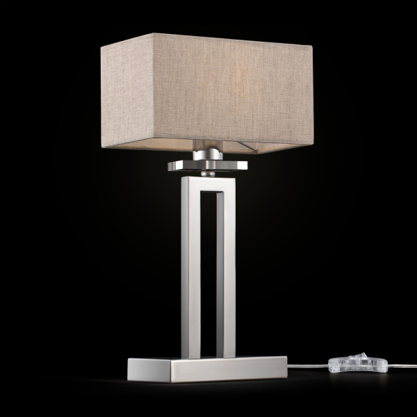 Настольная лампа 1*E14 40Вт Никель IP20 Megapolis MOD906-11-N Maytoni