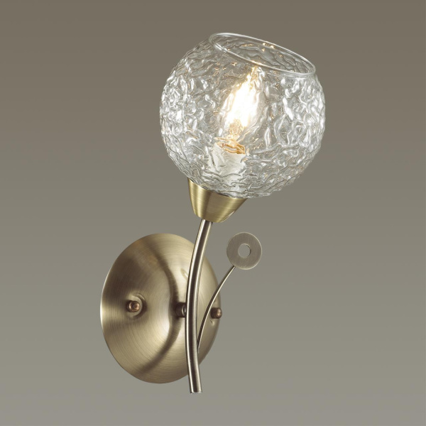 Бра E14 1*40W 220V TULA античная латунь B LUMION