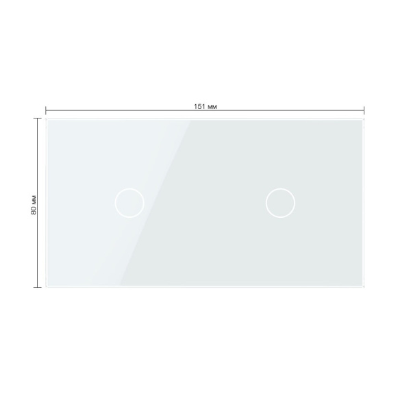 Панель для двух одноклавишных выключателей белая Livolo