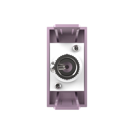 Розетка телевизионная, ТВ-розетка, цвет розовый (механизм) Livolo