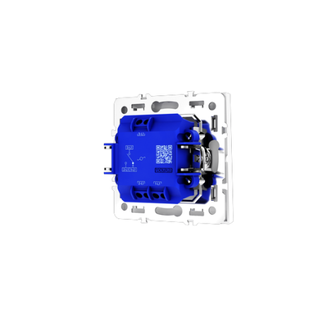 Проходной переключатель встраиваемый Voltum S70 одноклавишный 10А, (белый глянцевый)