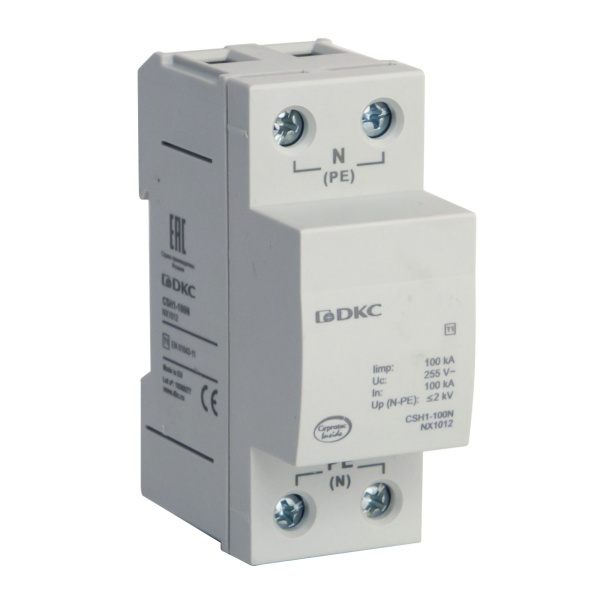 УЗИП, класс I, 1-полюсный, N-PE, 100кА DKC УЗИП, класс I, 1-полюсный, N-PE, 100кА DKC