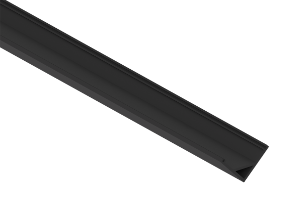 Donel Угловой алюминиевый профиль, 16х16х2000. Цвет: Черный матовый, RAL9005,Серия:DN8ALE
